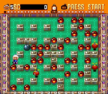 Super Bomberman (USA) (Sample) screen shot game playing